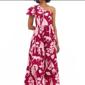 Oliphant Women’s Lotus Maxi Dress In Magentaq